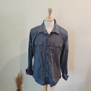 Buckle Black Label Blue Button-Up Shirt